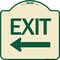 Signmission Exit with Left Arrow Heavy-Gauge Aluminum Architectural Sign, 18" H, 18" L, TG-1818-24521 A-DES-TG-1818-24521 - alternate 1